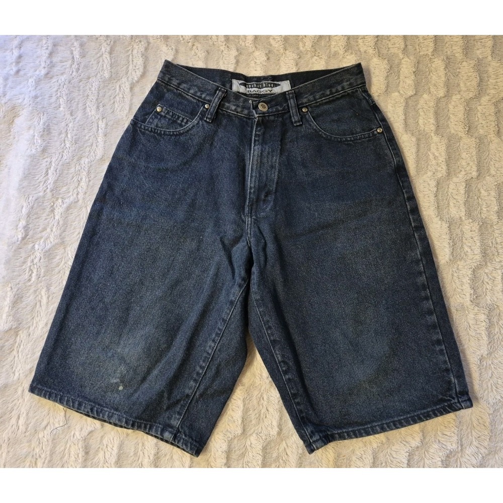 Vintage Anchor Blue Beyond Baggy Denim Jean Shorts Men's Size 28 Blue 90s-Y2K